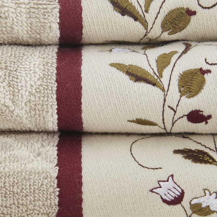 Шторка для душу Madison Park Serene Flora з квітковим візерунком, 72x72 см, Spice (червоний)