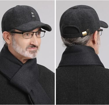 Кепка CLAPE з навушниками для чоловіків, повна кепка, спортивна шапка в стилі Old School, Dad Hat, тепла навушкова шапка для зими/осені/весни, універсальний розмір