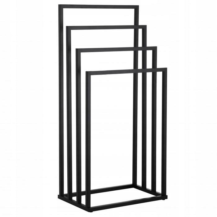 Підлоговий вішак-стійка для рушників у ванну кімнату, чорний, стиль лофт, YOKA