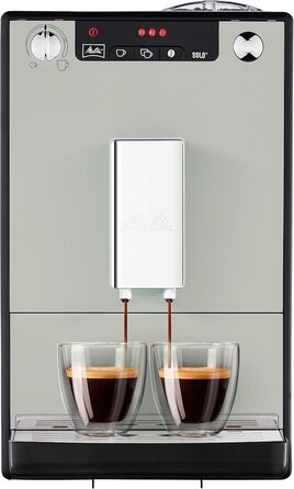 Melitta Solo - Fully Automatic Coffee Machine - 2-Cup Function - Adjustable Coffee Dispenser - Conical Burr Grinder - 3-Level Adjustable Coffee Strength - Limited Edition - Sandy Grey (E950-777) Sandy Grey Single