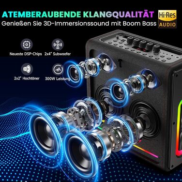 Караоке машина з 2 мікрофонами, портативна Bluetooth колонка з підсвіткою, FM, USB, TF, AUX, TWS, для дорослих та дітей, MS78