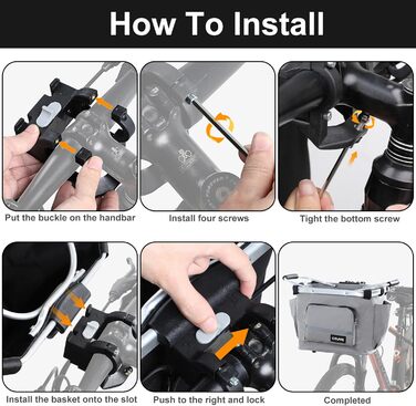 COFIT Складний велосипедний кошик, знімний багатоцільовий кошик для велосипеда, для тварин, покупок, щоденних поїздок, кемпінгу та активного відпочинку. Сірий, з бічними кишенями