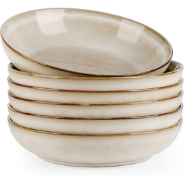 Набір глибоких тарілок GBhome з кераміки (22 см, 6 шт.) - для супу, пасти, кави