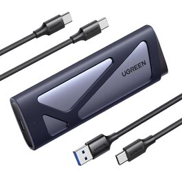Зовнішній корпус для SSD UGREEN M.2 NVMe та SATA, USB 3.2 Gen 2, швидкість 10 Гбіт/с, алюмінієвий