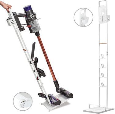 Тримач для пилососа Dyson V15, V12, V11, V10, V8, V7, V6 - білий. Підставка для акумуляторного пилососа та аксесуарів Brian & Dany