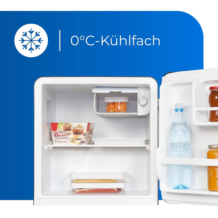 Mini холодильник Exquisit CKB45-0-031F чорного кольору: 47 л, ретро стиль, без морозильної камери