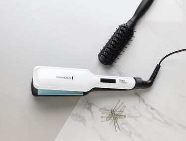 Випрямляч для волосся Remington S8550 Shine Therapy з LCD-дисплеєм: керамічне покриття з аргановою олією та вітаміном E, 150-230°C