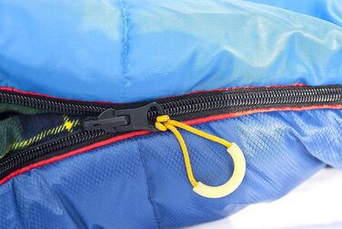 Спальний мішок Alexika Tundra Plus - теплий, зручний, прямокутний, 3-сезонний для дорослих та сімей, для кемпінгу та відпочинку на природі при низьких температурах (-2°C), з компресійним мішком, ліворуч