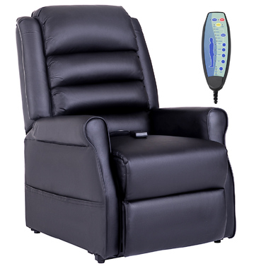 HOMCOM Lift Chair, Massage Chair with Reclining Function, Recliner with USB Port, Lift Chair with Remote Control, Heating Function | Aosom