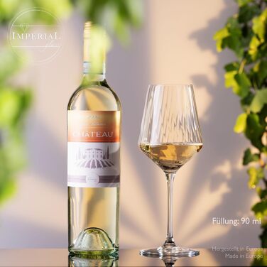 Набір келихів для білого вина 'London' 460мл, 6 шт. з кристалічного скла, рельєфні, для Різлінг, прозорі