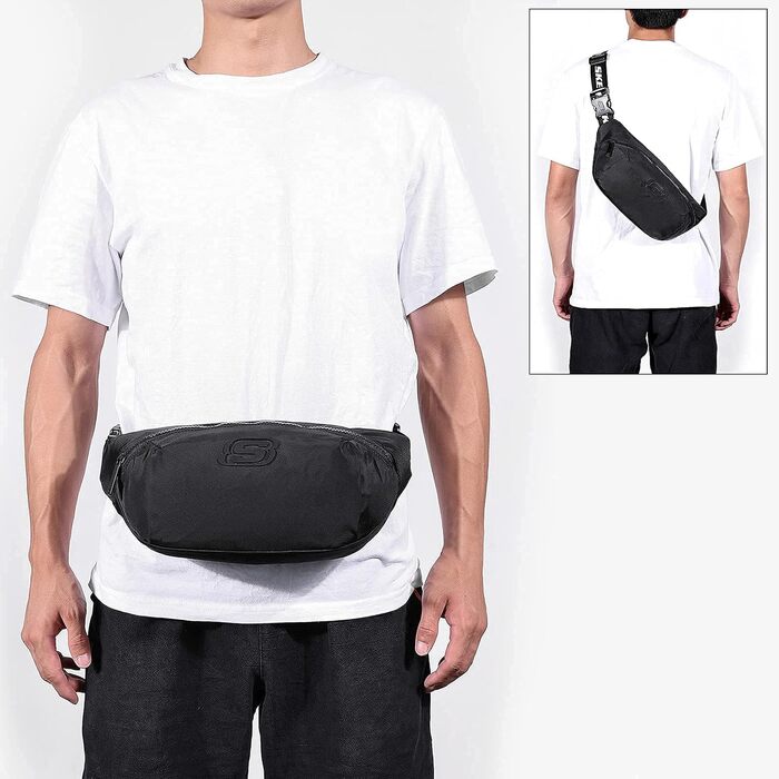 Сумка на пояс Skechers Nevada S1111-06, чорна, універсальний розмір (жіноча/чоловіча)