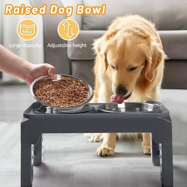 Підвищені годівниці для собак Elevated M Білий (8' для собак M/L), Сірий (S (6' для маленьких собак))