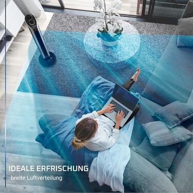 Вентилятор Rowenta Eole Infinite VU6620: тихий, потужний, з пультом керування, 3 швидкості, таймер, чорний