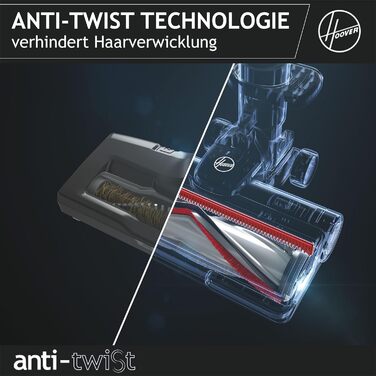 Бездротовий акумуляторний пилосос Hoover HF9 Home I 2 шт. акумулятори, до 240 м² та 60 хв роботи, потужний, бездротовий, без мішка, з LED-підсвічуванням та антизаплутувальною насадкою для будь-яких поверхонь