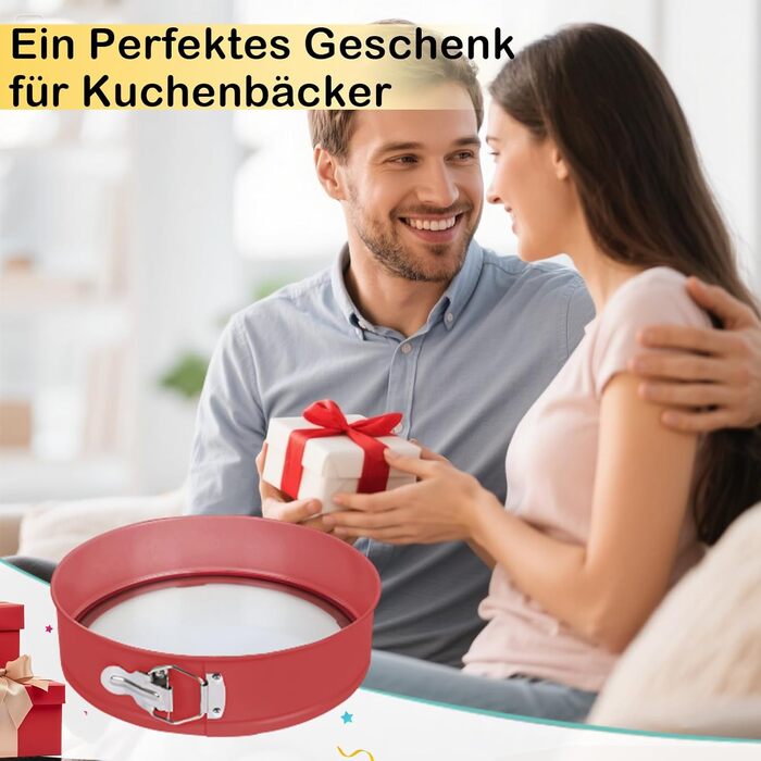 Форма для випічки Hikaproligt з нержавіючої сталі, діаметр 26 см, кругла, з антипригарним покриттям та захистом від протікання, знімний дно, для чізкейків та тортів