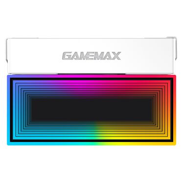 Кулер CPU GAMEMAX SIGMA 550 Infinity Weiß: 220W, 5 Heatpipes, ARGB PWM 120mm, LGA1851/1700/AM5/AM4