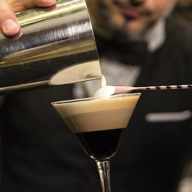 Якісний барний мішалка для коктейлів YFWOOD з нержавіючої сталі, довга ручка, спіральний дизайн, ідеально для барменів та дому