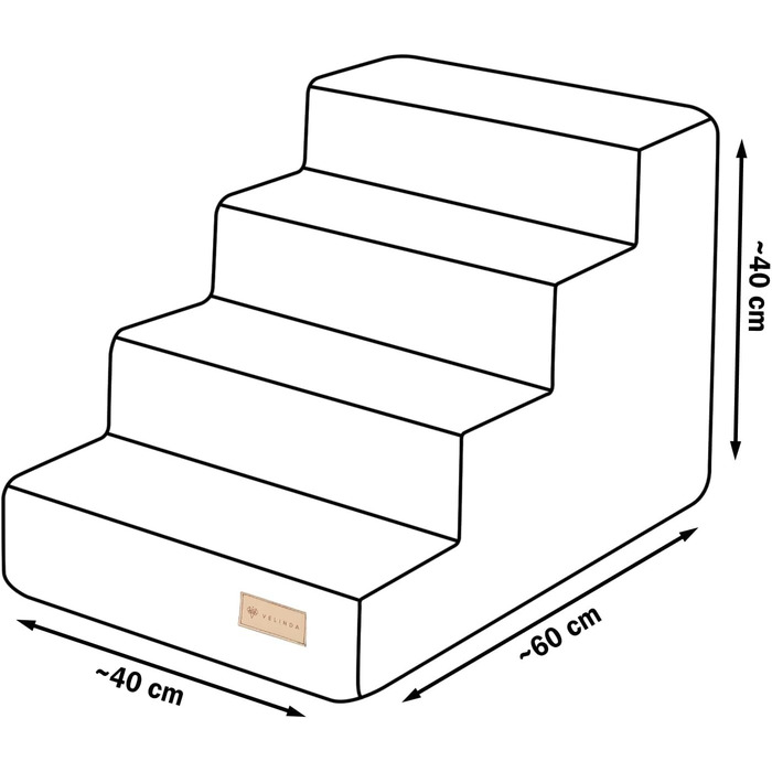 Сходинка для собак Velinda з 4 сходинками, також підходить для котів. Допомога у входженні для домашніх тварин. Матеріал: пінопласт. Колір: темно-синій