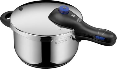 Швидковарка WMF Perfect Plus One Pot Induktion 4.5л з нержавіючої сталі, для приготування на пару, з термозахистом, великим сигналом, 2 рівнями нагріву, знімним ручками кришки та регулятором нагріву однією рукою