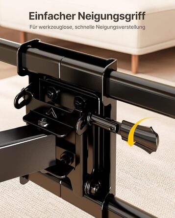 Кріплення для телевізора monTEK Full Motion з регулюванням, 37-84 дюйми, до 50 кг, VESA 600x400 мм, для дерев'яних підставок