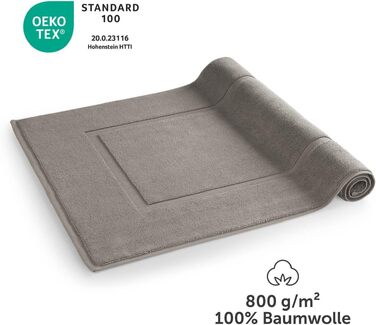 Набір килимків для ванної кімнати Blumtal Terry, 100% бавовна, 50x80 см, сірий (2 шт.), сертифікат Oeko-Tex