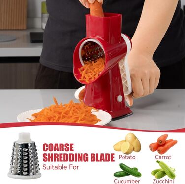 Трояк KEOUKE з ручкою: для сиру, овочів, горіхів, шоколаду. 3 змінні леза, червоно-білий