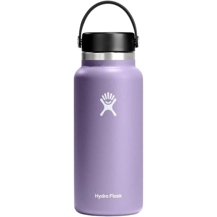 HYDRO FLASK - 1180ml (40oz) Water Bottle - Insulated Stainless Steel Water Bottle - Sports Bottle with Leak-Proof Flex Cap Lid & Strap - Dishwasher-Safe Thermos Bottle - Wide Mouth Opening - (Flex Cap, Moonshadow)