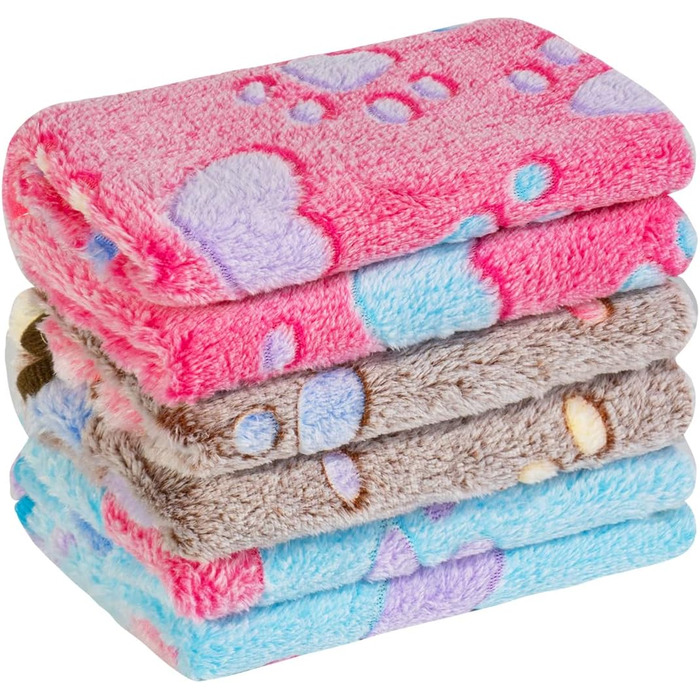 М'яка ковдра для собак та котів, 3 шт. Тепла флісова ковдра для маленьких та середніх собак (серце)