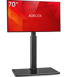 Підставка для телевізора AOKCOS на підлогу, 32-70 дюймів, поворотна, регульована висота, VESA 400x400, чорна