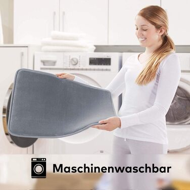 Килимок для ванної кімнати Wolke sieben з ефектом пам'яті (Memory Foam), протиковзкий та гігроскопічний, сірий, 43 x 61 см