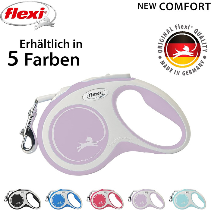 Рулетка для собак Flexi Comfort S рожева, 5 метрів (до 15 кг)