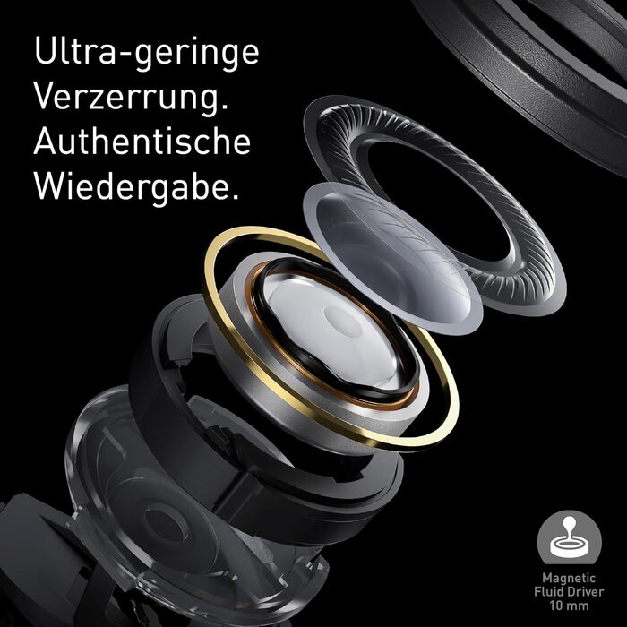 Technics EAH-AZ100E-S Бездротові навушники з активним шумозаглушенням, 10 мм драйвер, Multipoint Bluetooth, Voice Focus AI, комфортні, срібні (Mitternachtsblau)