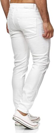 Джинси чоловічі Slim Fit, еластичний денім, 5 кишень, білі, 32W/34L, повсякденні та офісні