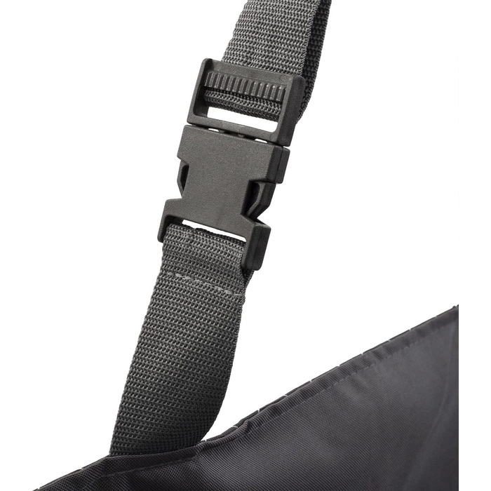 Автомобільний сидіння для собак середніх та великих порід, сірого кольору, розмір M (60x41 см) | Зручне автоліжко для собак, автосидіння на заднє сидіння або пасажирське місце | Матеріал: поліестер (імітація льону)