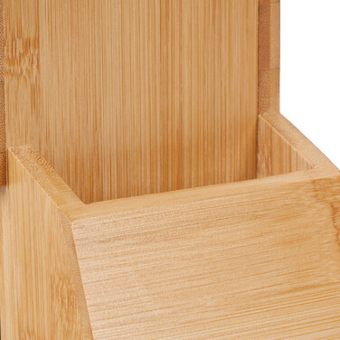 Relaxdays Unassembled Bamboo Knife Block