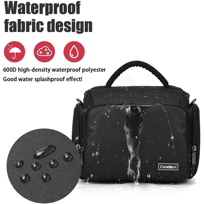 Чохол для камери сумісний з Canon, Nikon, Sony: водонепроникний, компактний, чорний