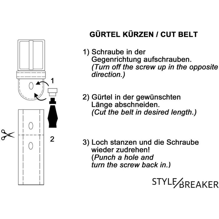 Жіночий ремінь StyleBREAKER з декоративними заклепками, штучна шкіра, темно-сірий, регульований