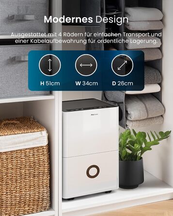 Про Breeze Зволожувач повітря 30л/24г - електричний з Wi-Fi та додатком - датчик вологості, 4л бак, таймер, шланг - від вологи та плісняви