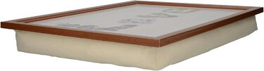 CREATIVE TOPS Everyday Use at Home Cushioned Beanbag Knee Table with 'Floral Love' Decorative Print, 44 x 34 cm (44.5 x 34.3 cm), MDF, Cream/Green, 43.8 x 33.8 x 9.5 cm