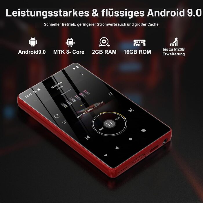 MP3 плеєр SWOFY з Bluetooth та WiFi, 4.0