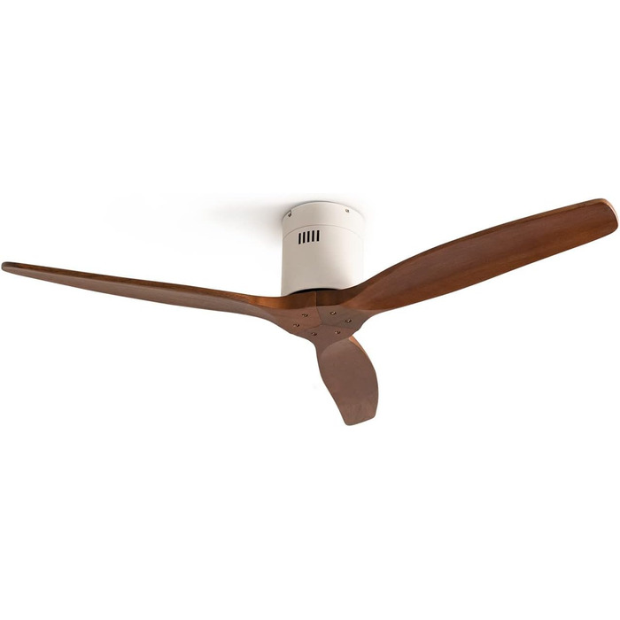 Вентилятор стельовий WINDCALM ABS білий з пультом, 40W, Ø132cm, 6 швидкостей, DC-двигун, літо/зима, без освітлення, тихий, з таймером