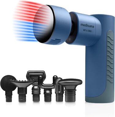 Масажер Medisana MG 200 Mini: 4 насадки, 5 рівнів інтенсивності, Hot & Cold функція