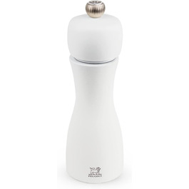 PEUGEOT 24239 Tahiti Salt Mill Wood, 5.2 x 5.2 x 15 cm, matte white