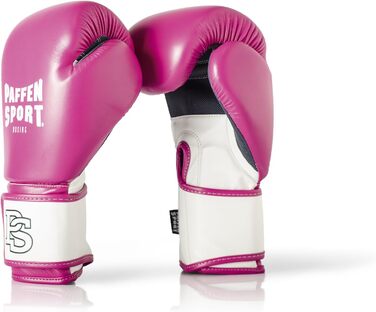 Боксерські рукавички Paffen Sport FIT з дихаючою сіткою на долоні для боксу, кікбоксингу, муай-тай, K1 та інших єдиноборств, рожевий/білий (10UZ)