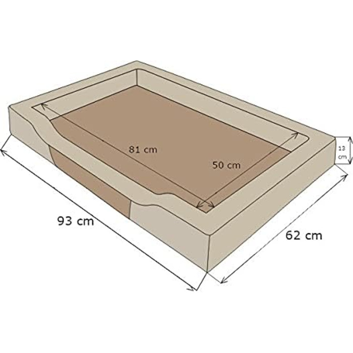 Крісло-ліжко для собак XL, 93x62 см, чорний Eco-шкіра, з матрацом