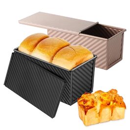 Форма для випічки хліба Toastbrot з кришкою, 2 шт, чорний/рожеве золото - для хліба, кексів, випічки
