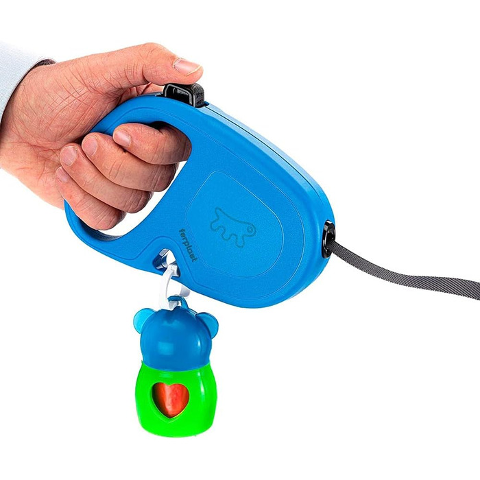 Леєнка для собак Ferplast Flippy ONE, 5 м, до 25 кг, блакитна