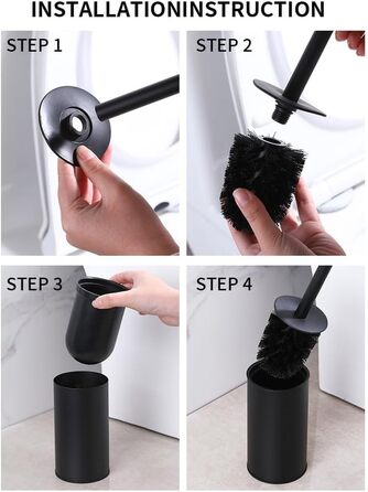 Набір для чищення унітазу з нержавіючої сталі, підлоговий, для ванної кімнати (білий)