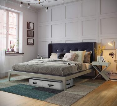 Складана коробка для зберігання під ліжком, 90x42x18 см, чорно-сіра, 2 шт.