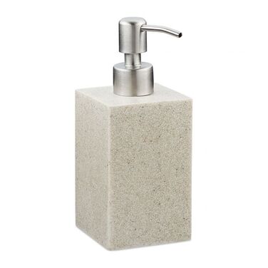 Relaxdays Stainless Steel Soap Dispenser, Rectangular